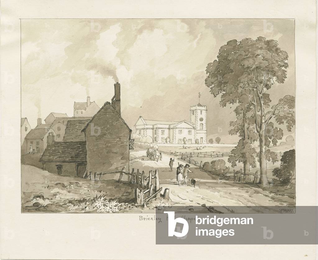Brierley Hill Chapel: disegno di seppia, 1837 (disegno)