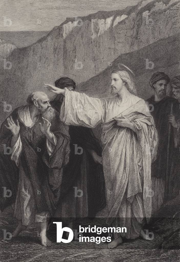 Gesù dà a Pietro la sua carica (incisione)