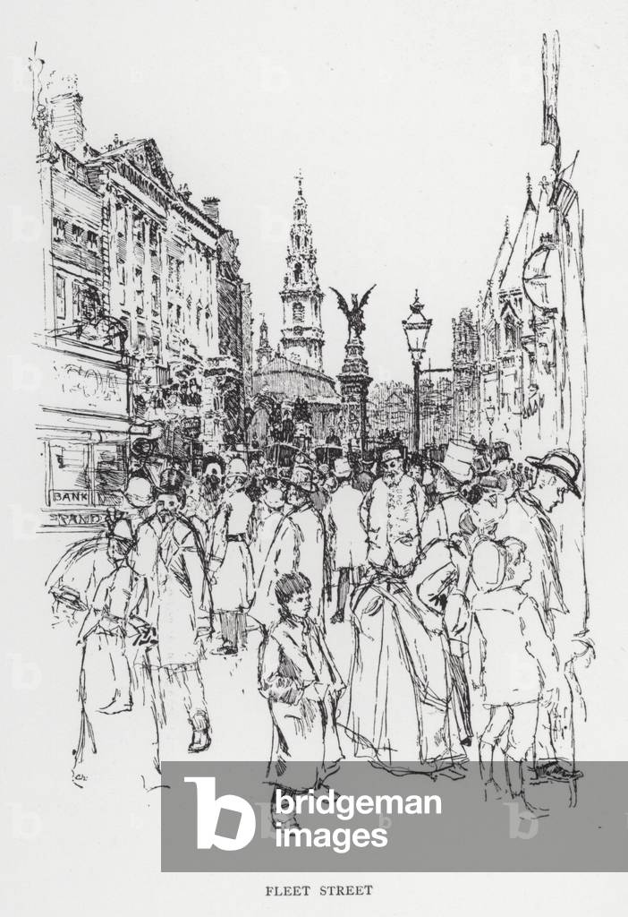 Bild von Druck "Fleet Street (litho)" von Joseph Pennell