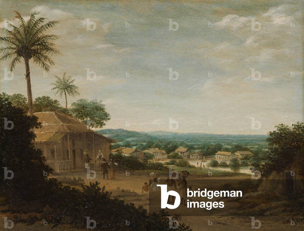Bild von Gemälde "Brazilian Village" 1675 von Frans Jansz Post