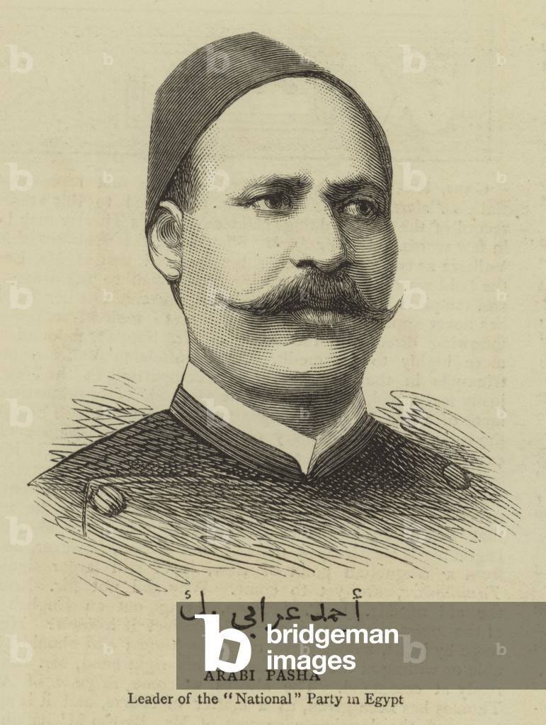 "Arabi Pasha (incisione)" di English School, b/w