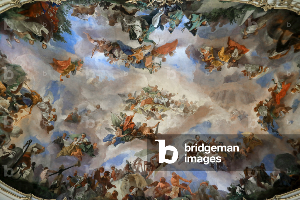 Image of Ceiling fresco in the great gallery at schönbrunn Palace ...