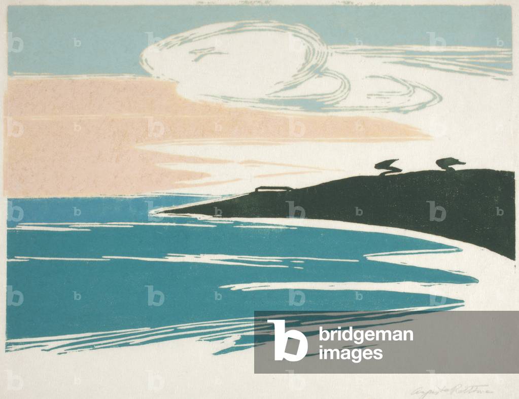 Image of Print depicting Lands End 1943 by Augusta Payne Briggs Rathbone