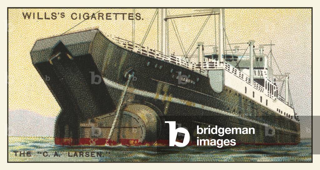 Das „C A Larsen“ Walfangschiff (Chromolitho)