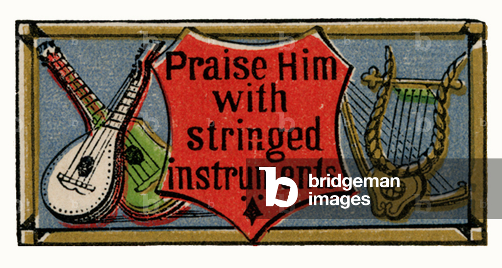 Immagine di Stampa "Lodatelo con strumenti a corda (litografia a colori)" 1801 di Edmund Evans