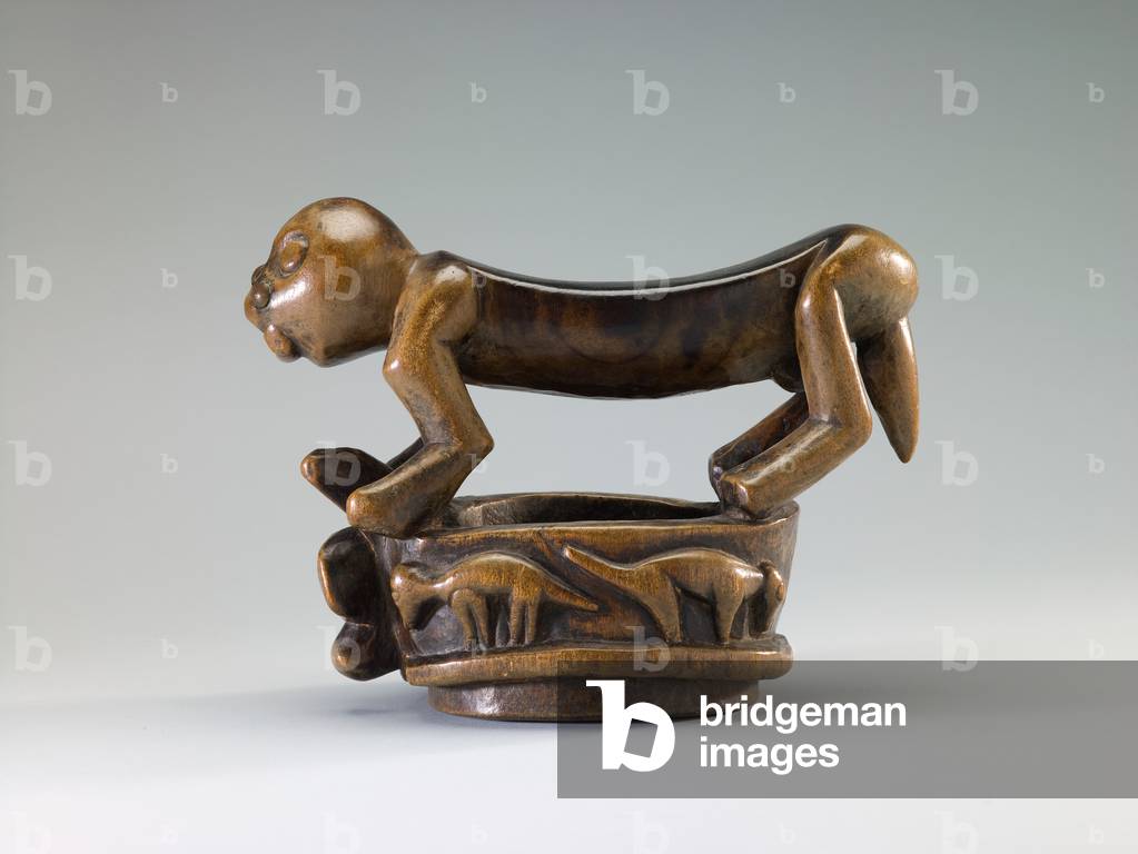 Poggiatesta fine sec. XIX (legno con chiodi in rame)