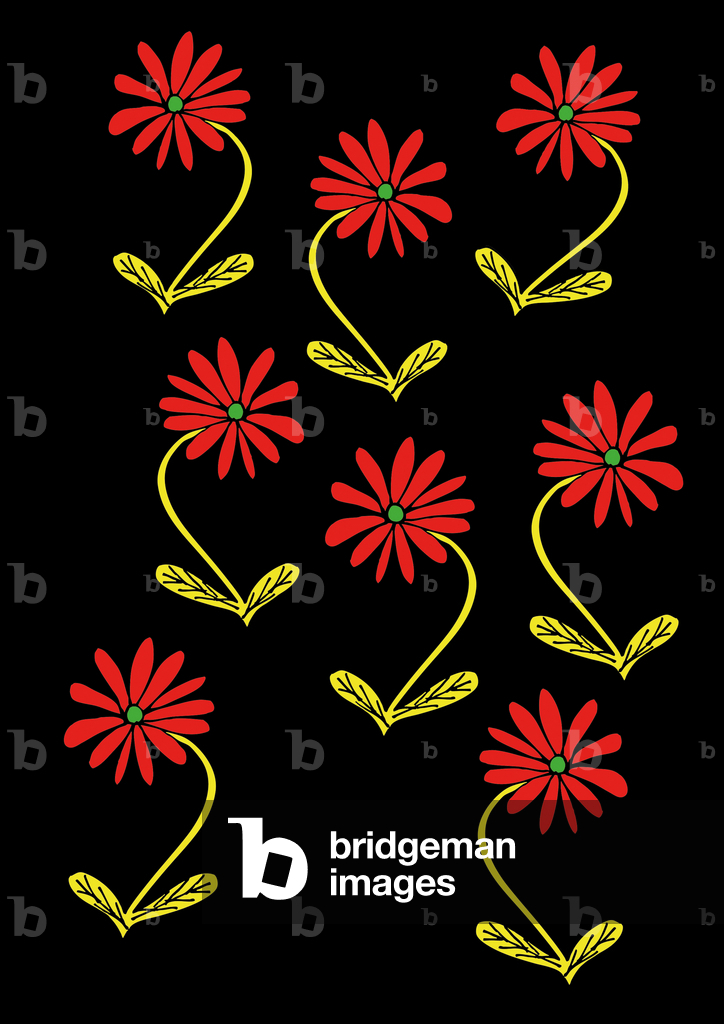 Gänseblümchen wiederholen sich Schwarzer Hintergrund (digital)