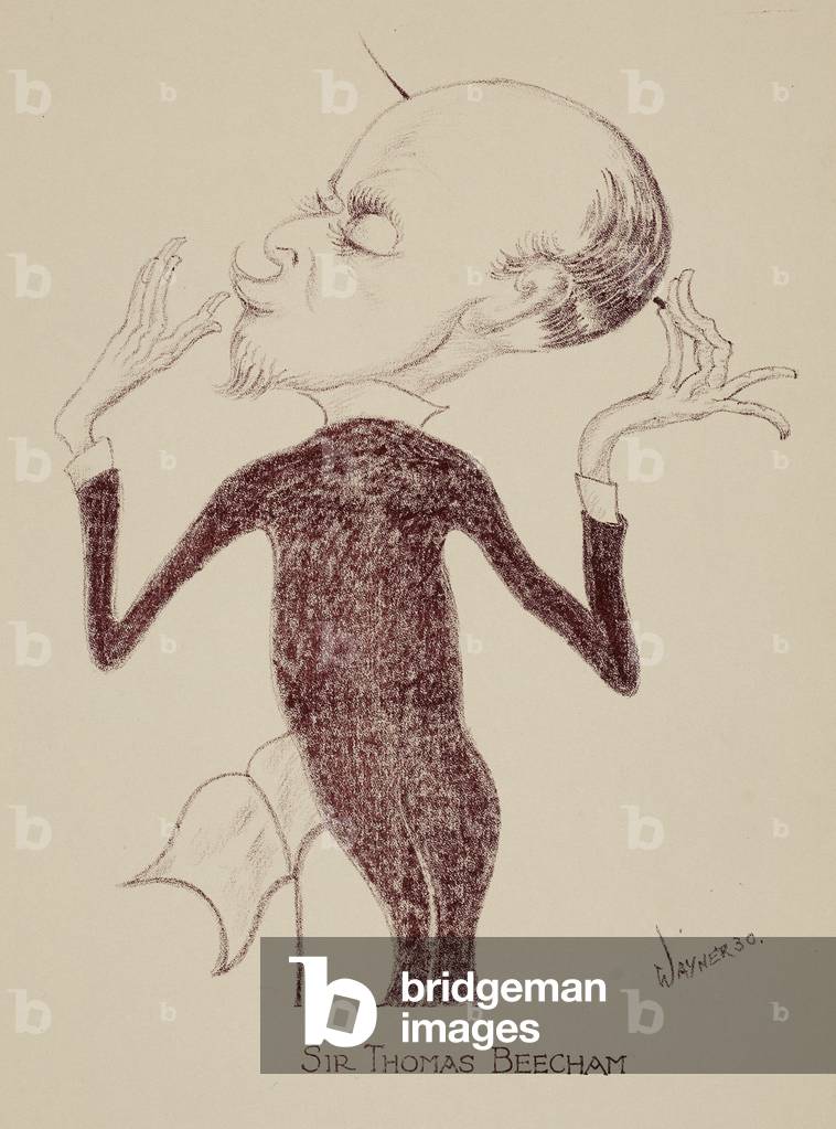 Image of Print depicting Sir Thomas Beecham 1930 by Mark Wayner