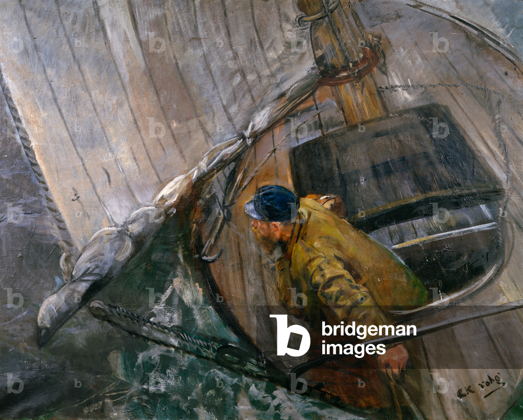 Immagine di Dipinto "Vela con vele di barriera (dipinto)" di Christian Krohg