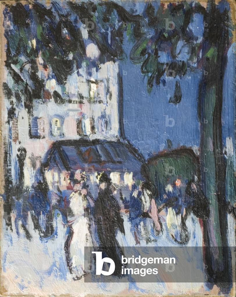 "strada di notte 1907 (olio su carta)", 1907 di John Duncan Fergusson