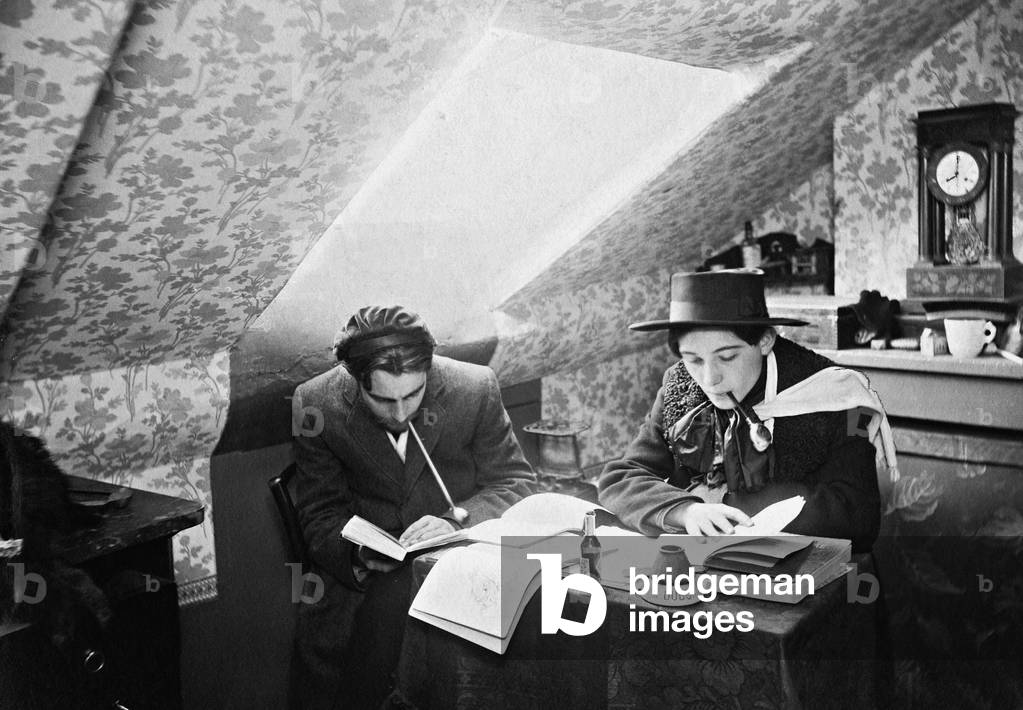 Immagine di Fotografia "Vita studentesca a Parigi" 1910, b/w