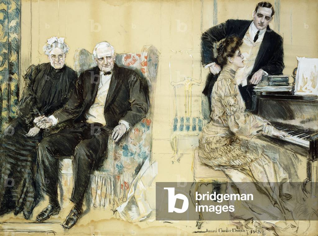 The Piano Recital, 1903 (pastello, gouache e matita su tavola)