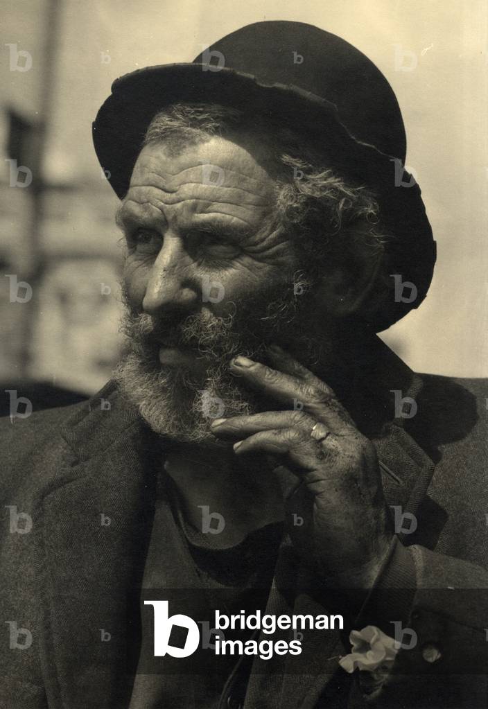 Uomo vecchio con la barba, 1950-70 (stampa alla gelatina ai sali d'argento)