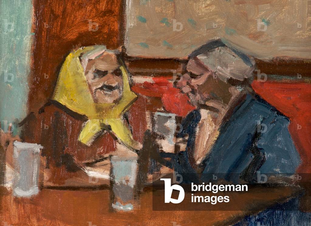 Clarendon Hotel, Interior, c.1965 (olio su tavola)