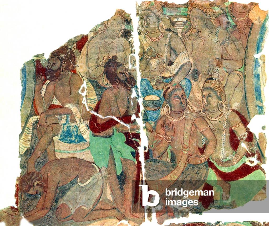 "China: Wandbild aus den Kizil Thousand Buddha Caves"