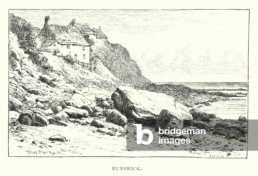 Immagine di Incisione "Yorkshire: Runswick (incisione)" 1901 di Thomas Robert Macquoid