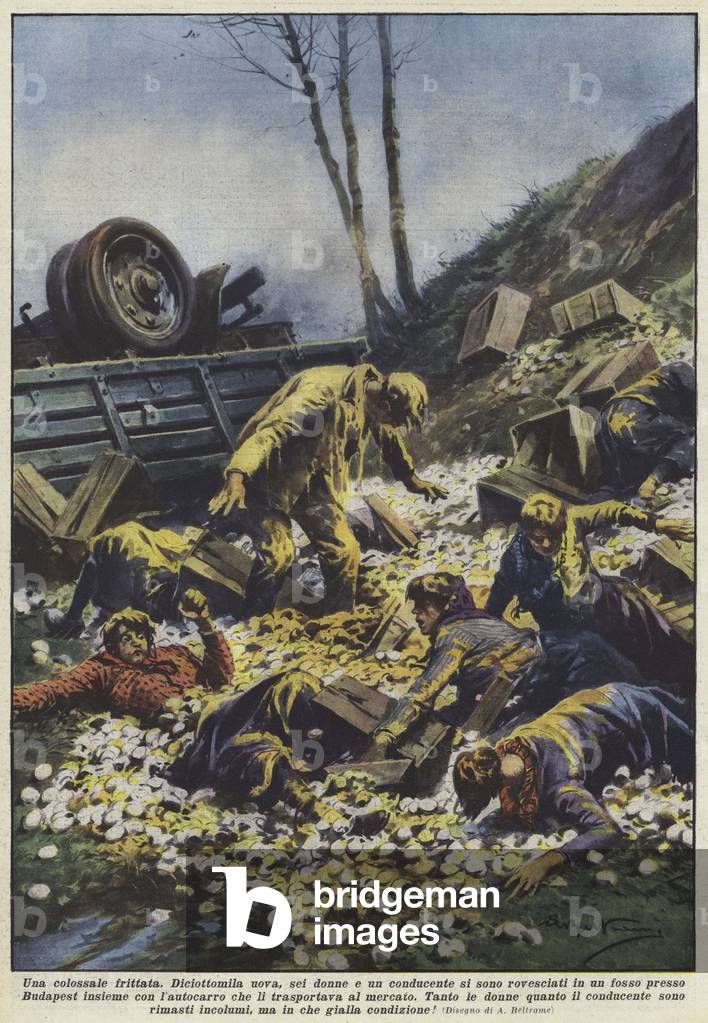 A colossal omelette (colour litho)