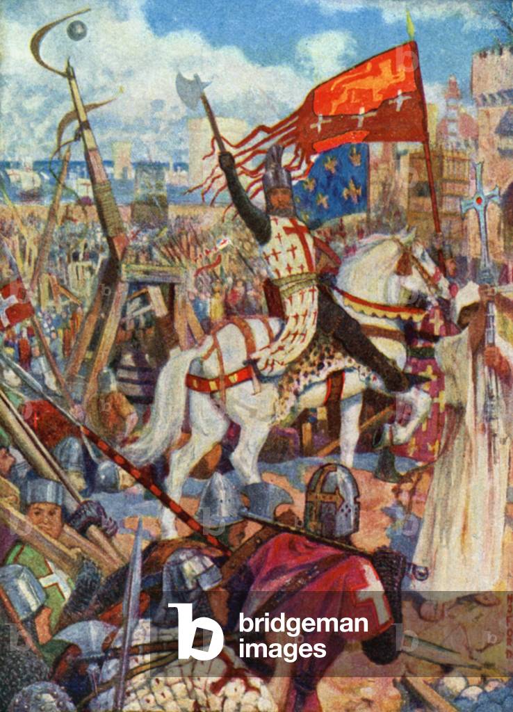 "Re Riccardo I in Terra Santa (colore lito)" di Henry Justice Ford