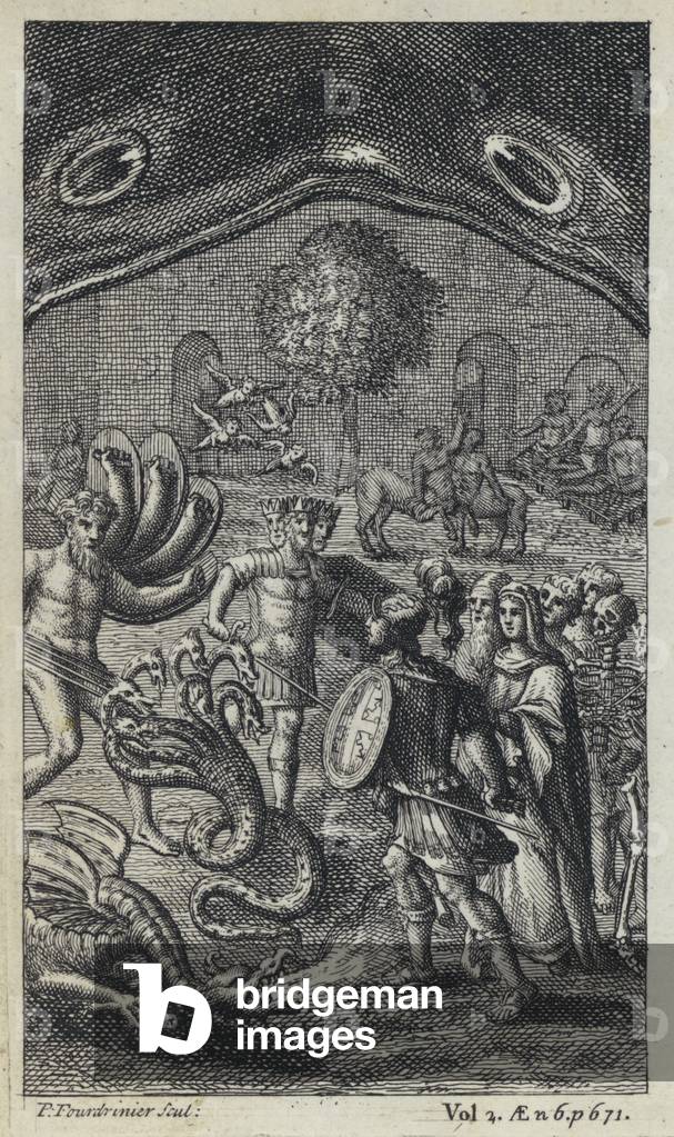 Illustration für John Drydens Übersetzung von Virgil's Aeneid (Gravur)