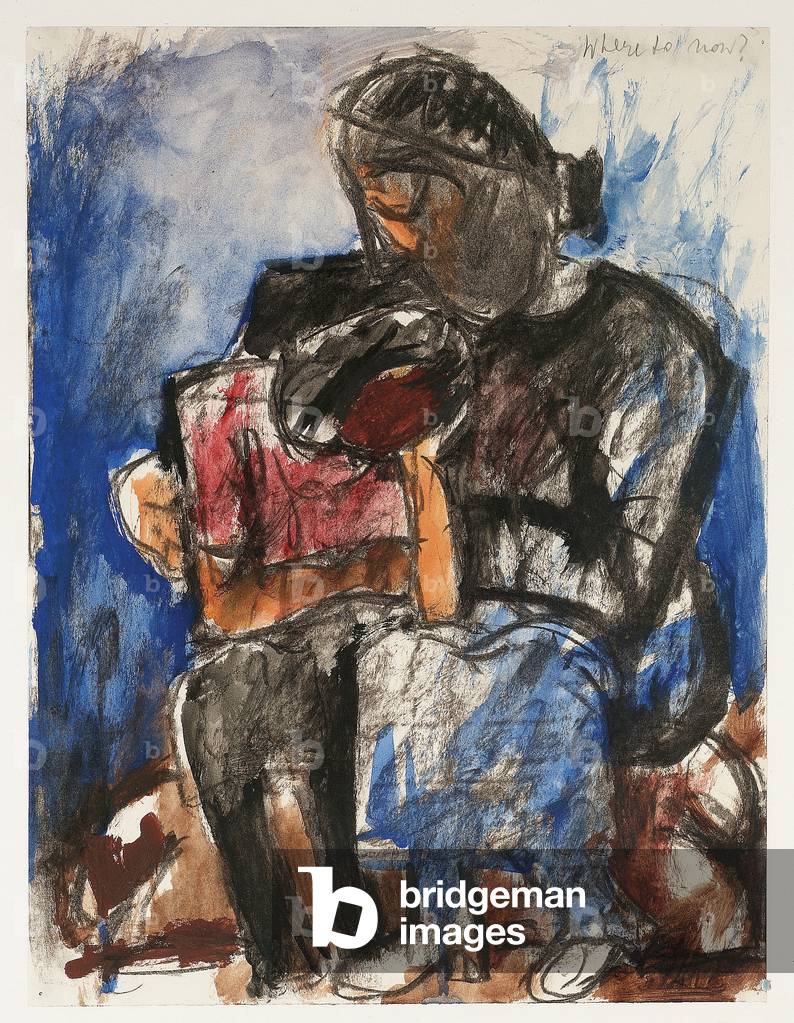 Bild von Zeichnung "Where to Now?" 1943 von Josef Herman