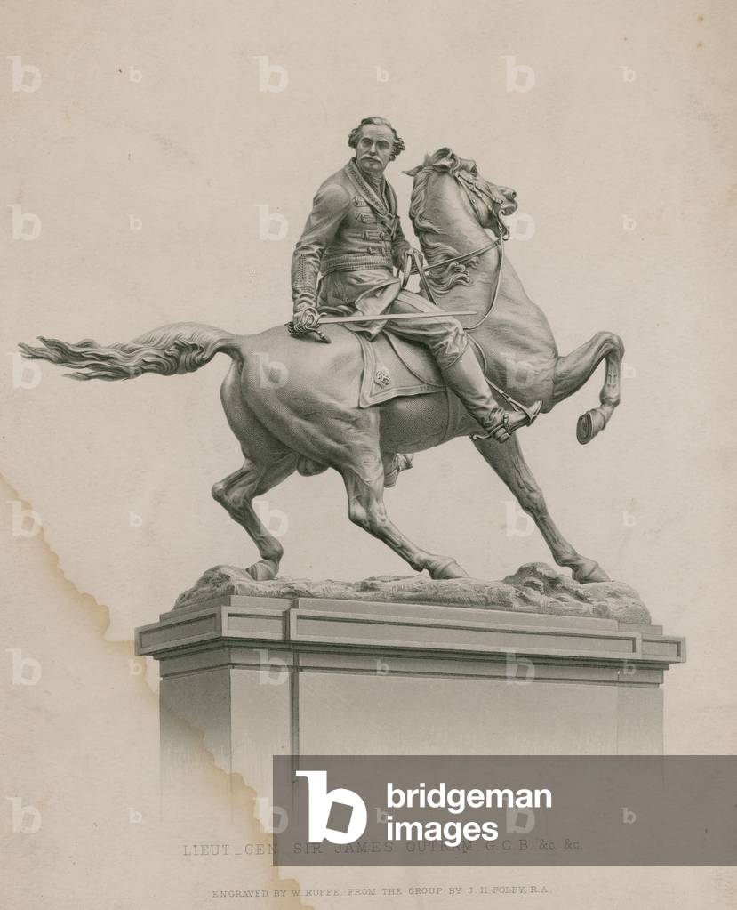 Statue of Lieut-Gen Sir James Outram, GCB, Calcutta (engraving)