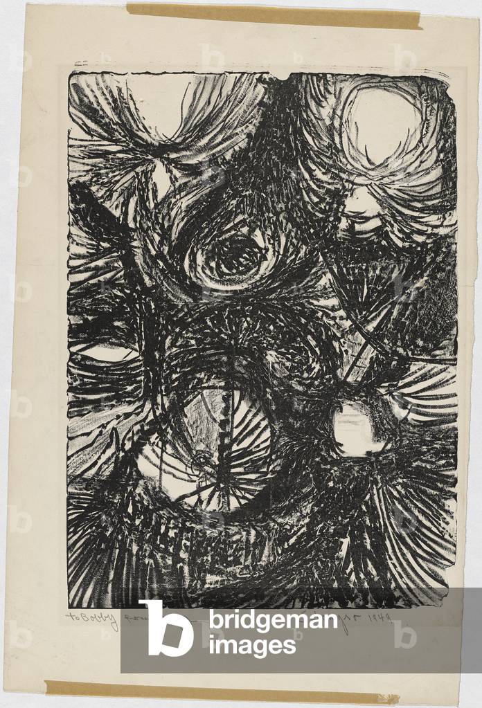 Image of Print depicting Untitled 1949 by Lawrence Calcagno, b/w