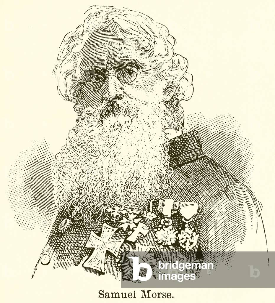 Samuel Morse (engraving) by English Artist, b/w