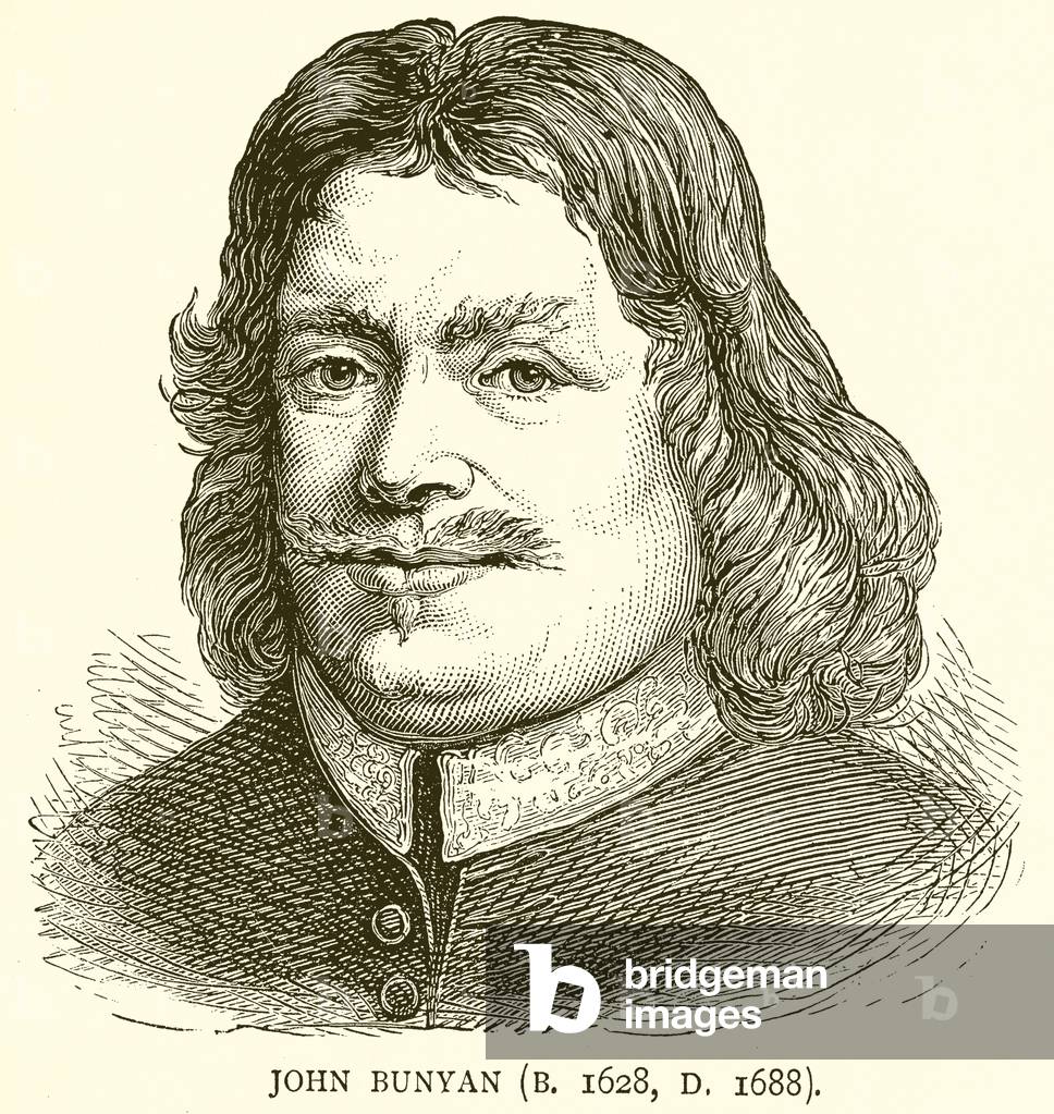 "John Bunyan (B. 1628" di English School, b/w