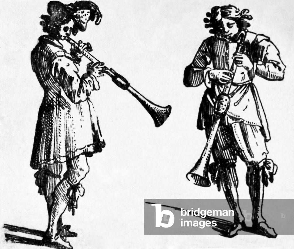 Image of Musicians playing bombard and shawm