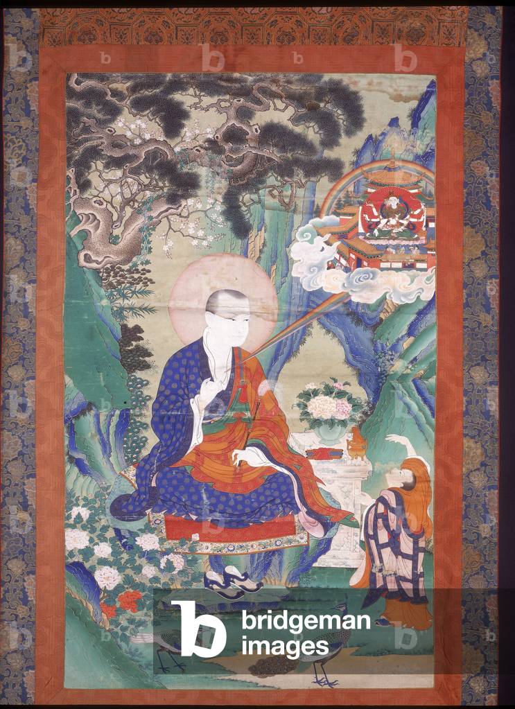 Thangka von Vajriputra, aus Kham, Tibet (Seide & Baumwolle)