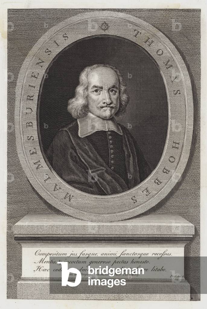 "Thomas Hobbes (Gravur)" von English School, b/w