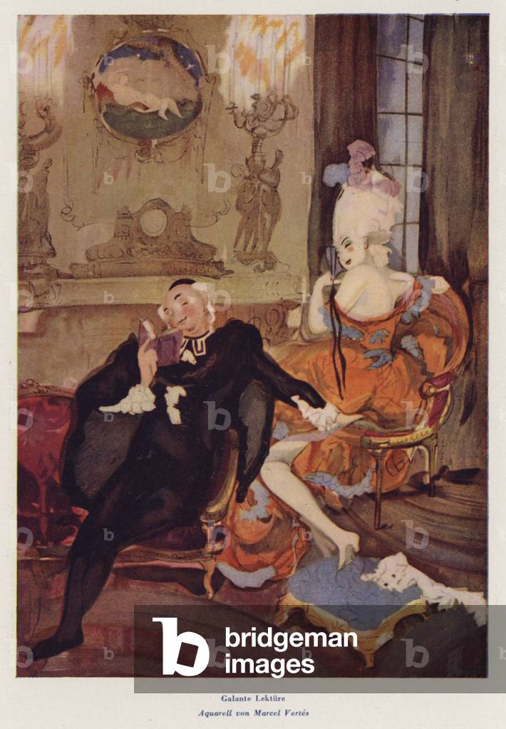 Lecture amoureuse (aquarelle)