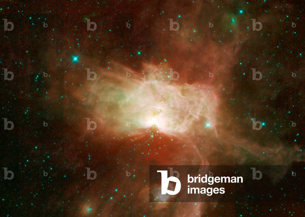 Questa immagine a mosaico scattata dal WISE della NASA, presenta tre nebulose che fanno parte della gigantesca