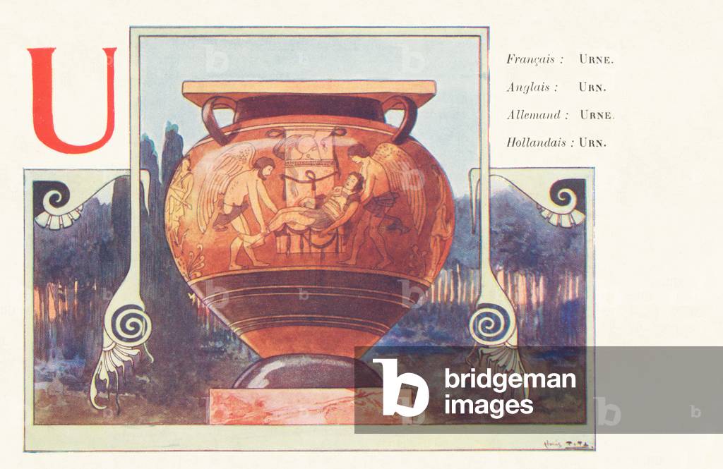 Image of Print depicting U: Urn (French 1912 by Louis Titz