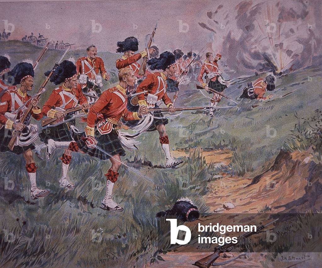 92nd Gordon Highlanders charging by Unknown Artist