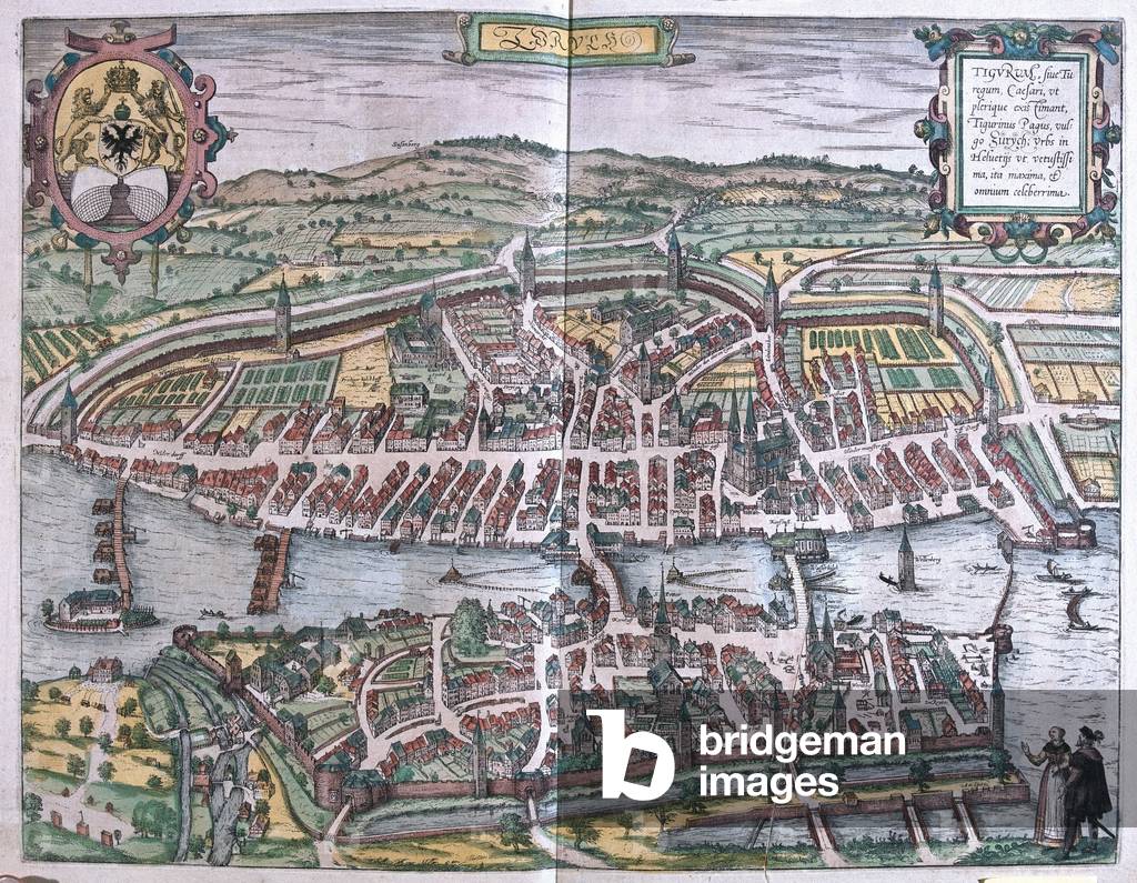 Zürich, Schweiz - in 'Civitates Orbis Terrarum' von Georg Braun, Köln 1617