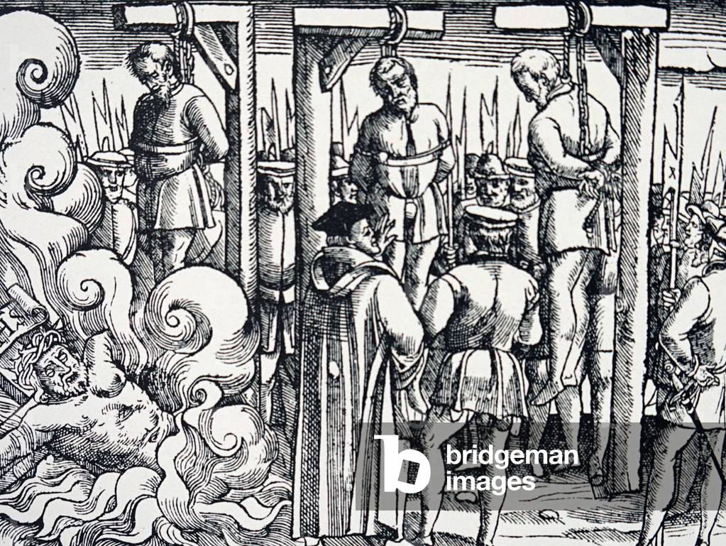 "Impiccagioni e bruciature pubbliche sul rogo di Eretici" 1501