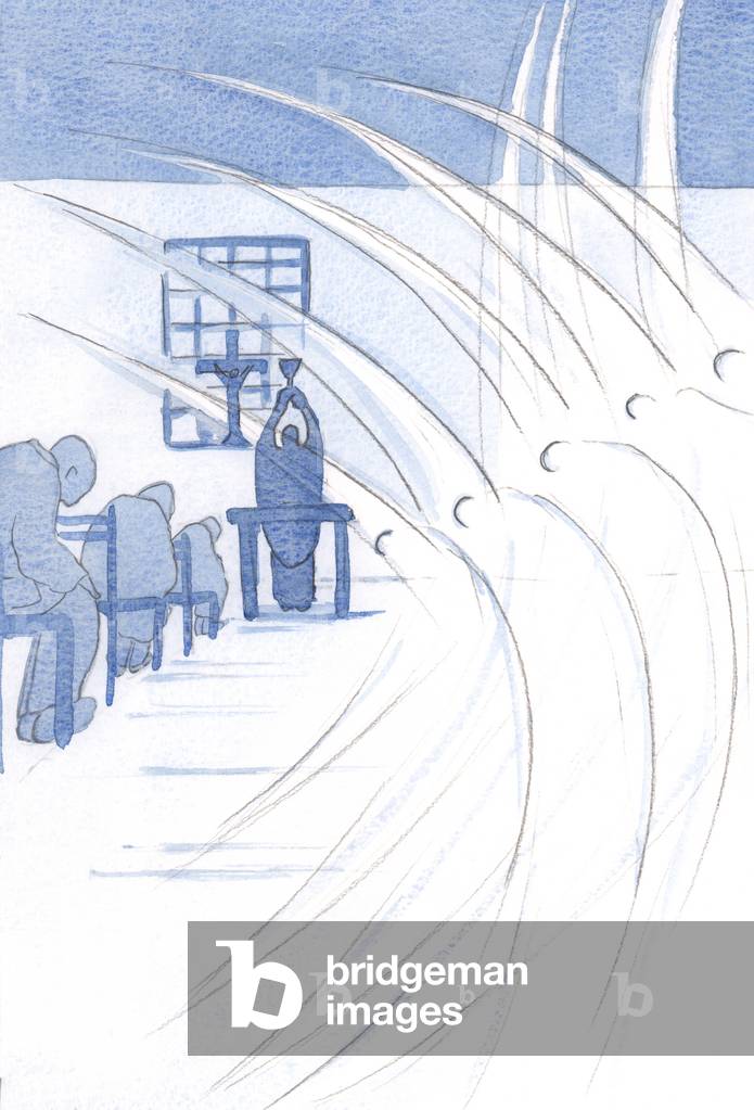 Engel beugen sich in Ehrfurcht vor Christus, unserem König, wie sein kostbares Blut auf unseren Altären gegenw