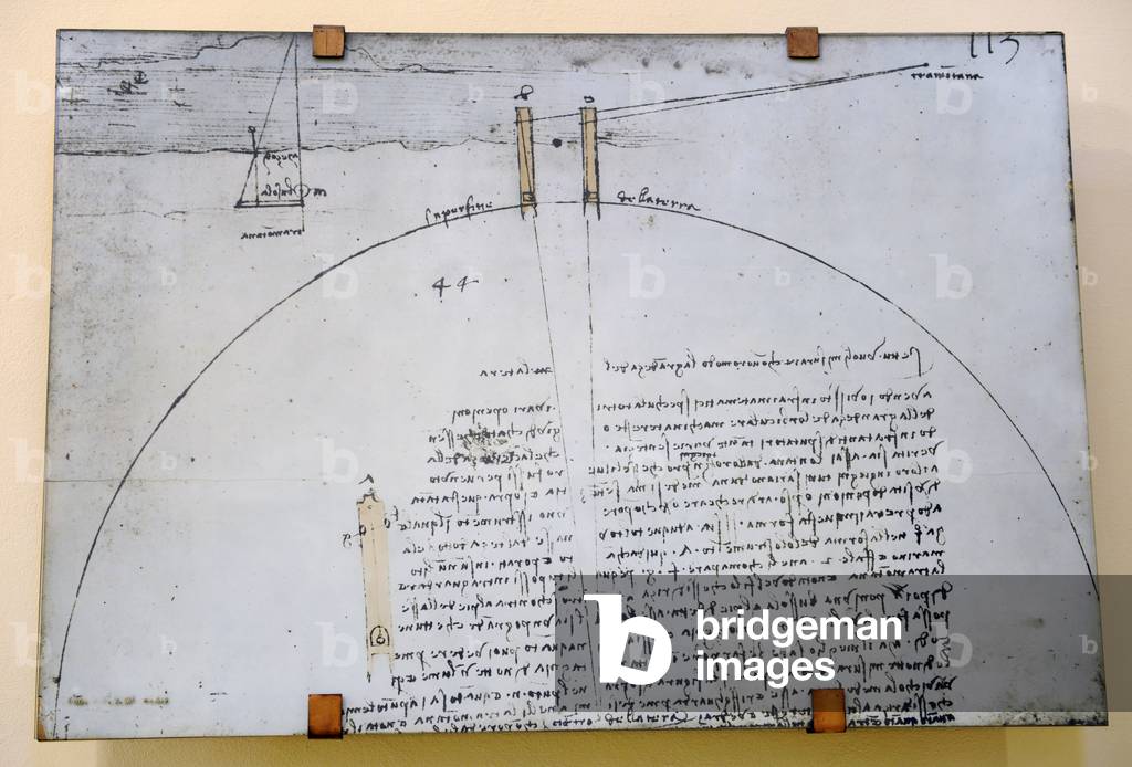 Umfang der Erde. Leonardo da Vinci (1452-1519) entwickelte einen neuartigen Weg, um die Fläche eines Kreises m