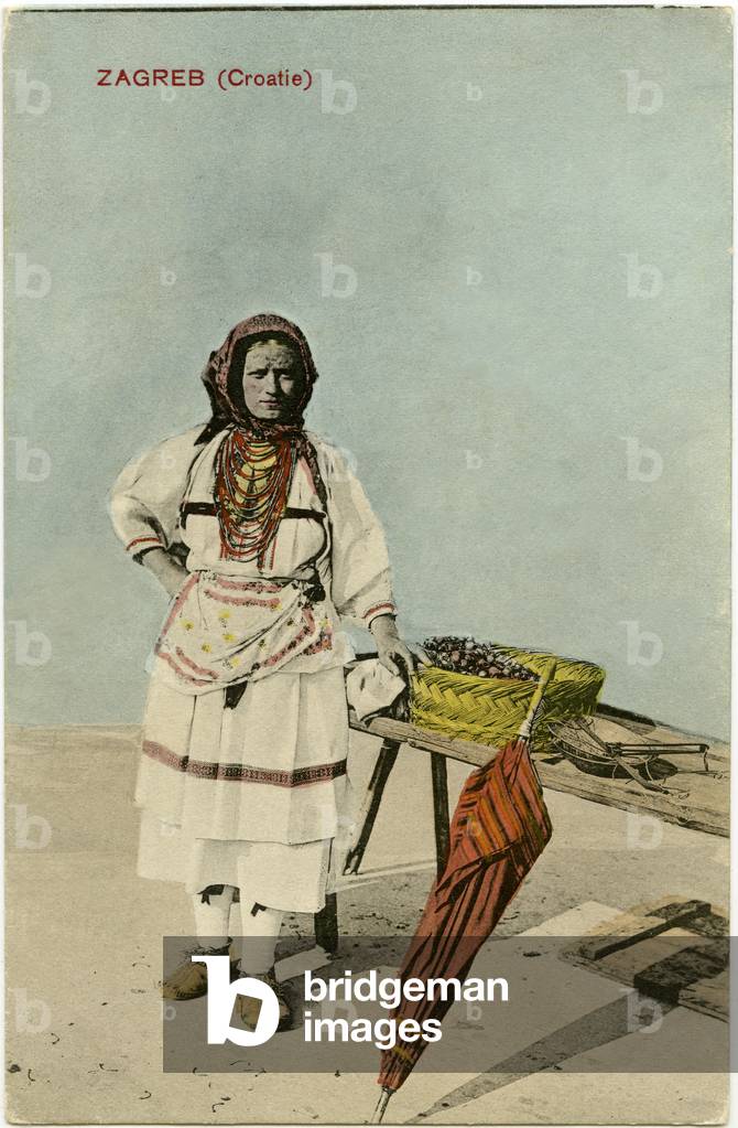 Donna di Zagabria in costume tradizionale