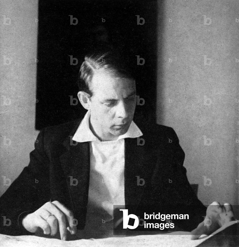 "Karlheinz Stockhausen - ritratto", b/w