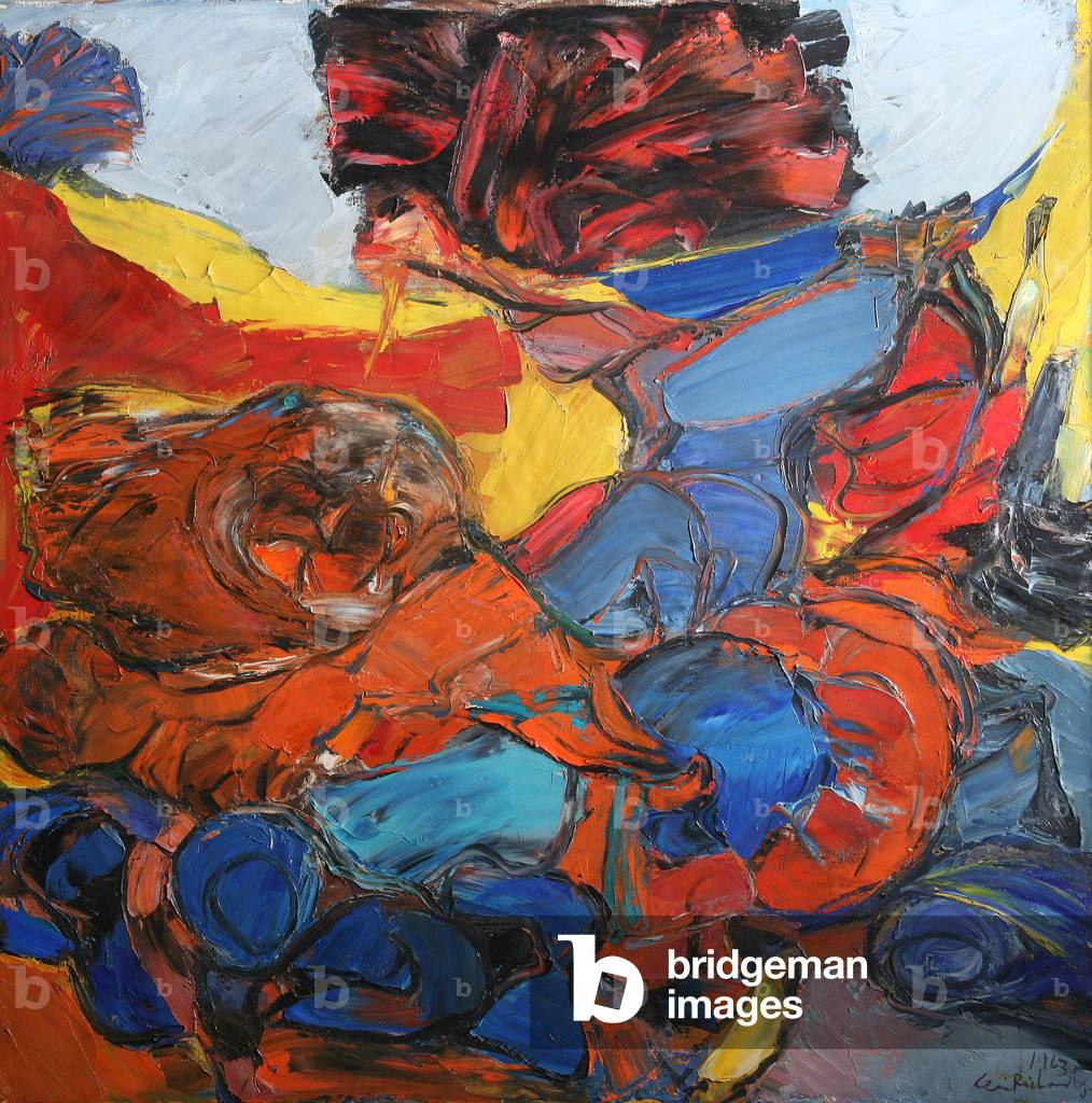La caccia al leone IV, 1963 (olio su tela)