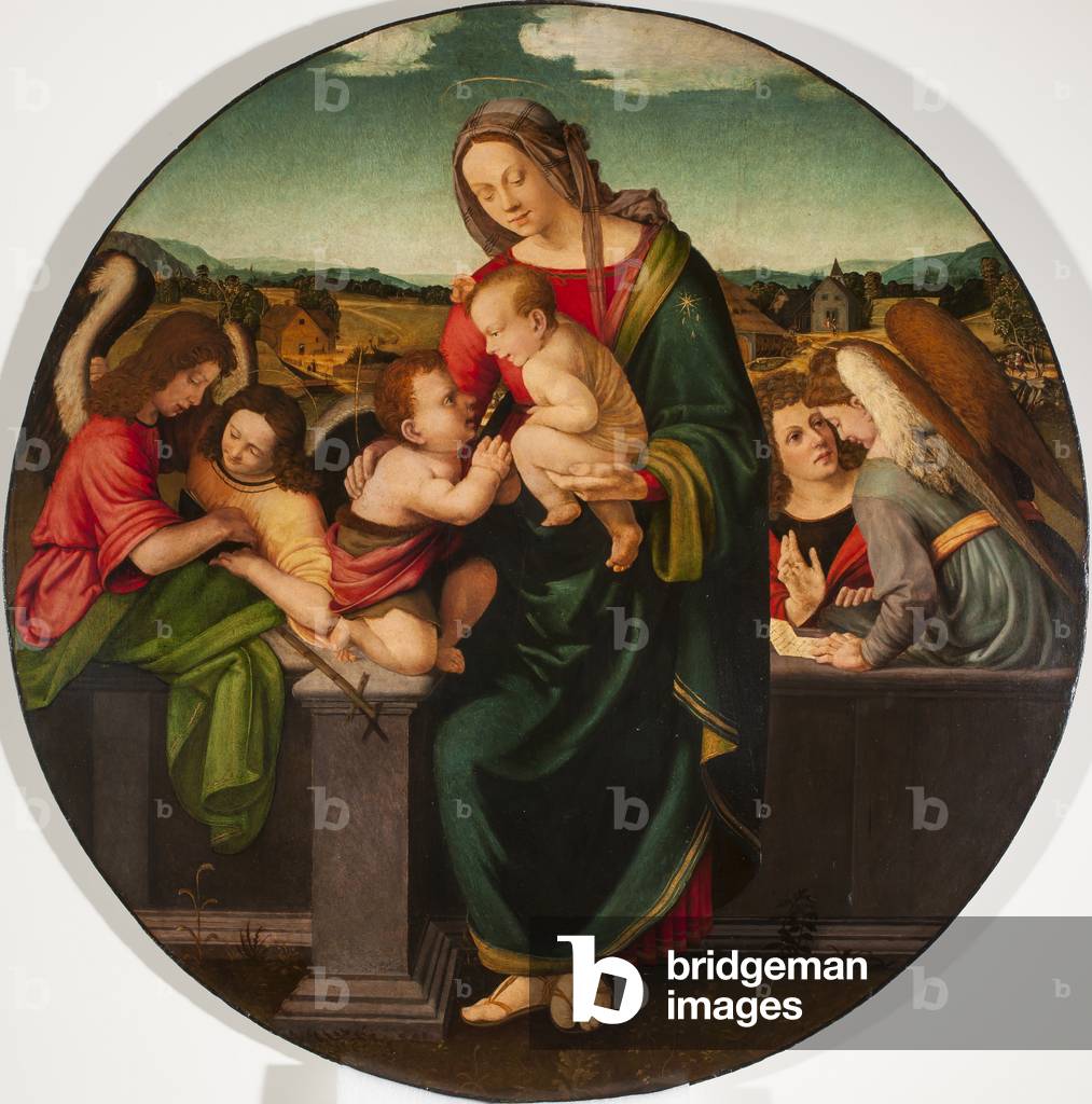 madonna col bambino con lestensione infantile san giovanni il battista e angeli, c. 1515 (olio su tavola)