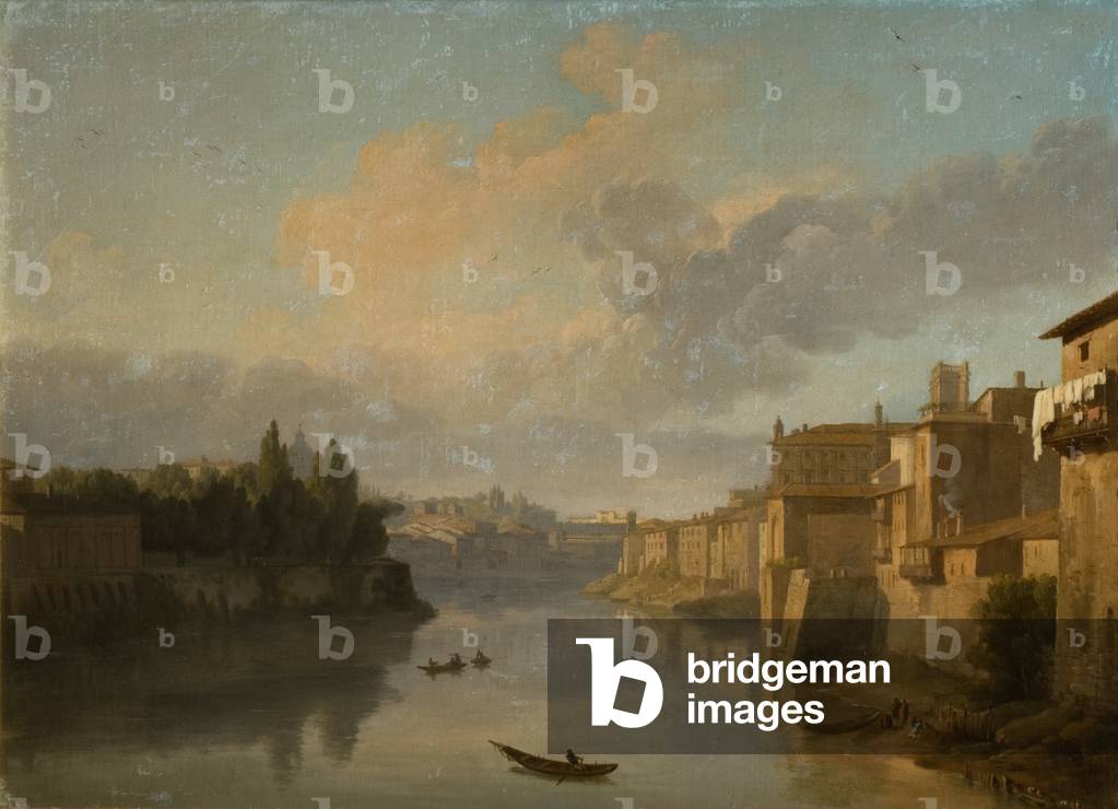 Bild von Gemälde "Ein Blick auf den Tiber bei Rom" 1701 von William Marlow