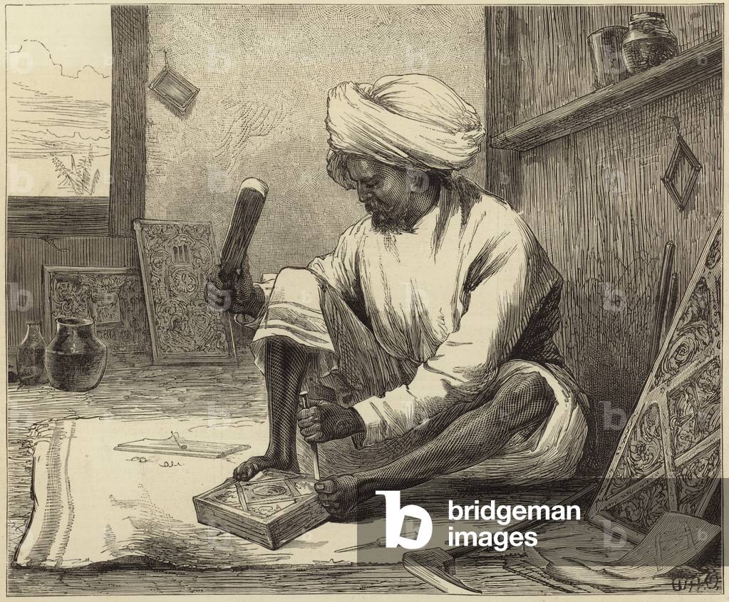 Un sculpteur de bois de Simla (gravure)