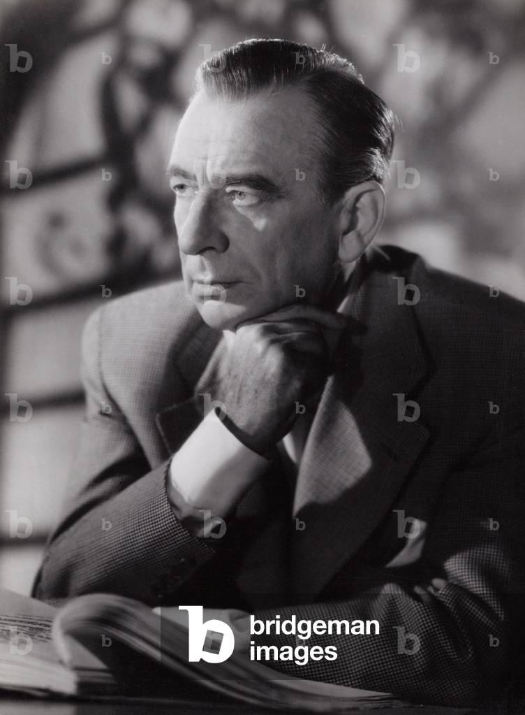 Attore e scrittore svizzero tedesco Curt Goetz, Germania anni '50 (foto in b/n)