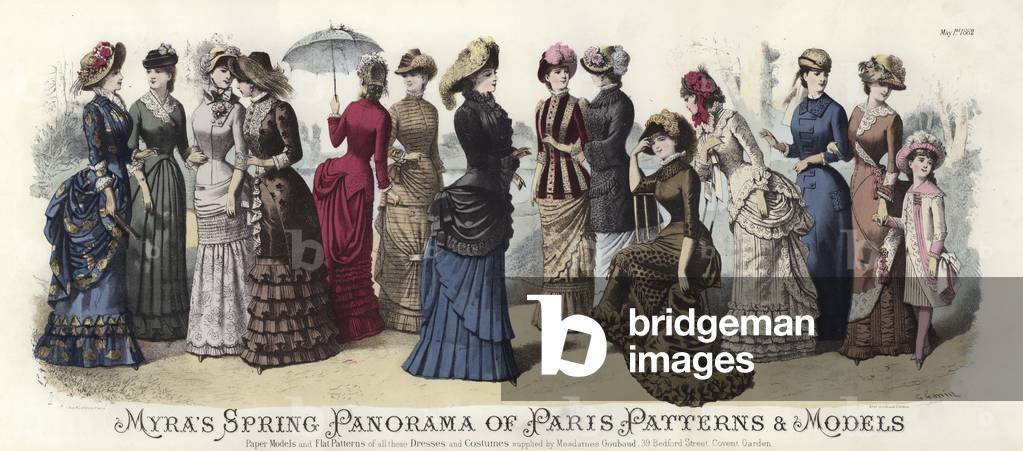 Immagine di Incisione "Myra's Spring Panorama di Parigi modelli e modelli (incisione a colori)" di European Sc