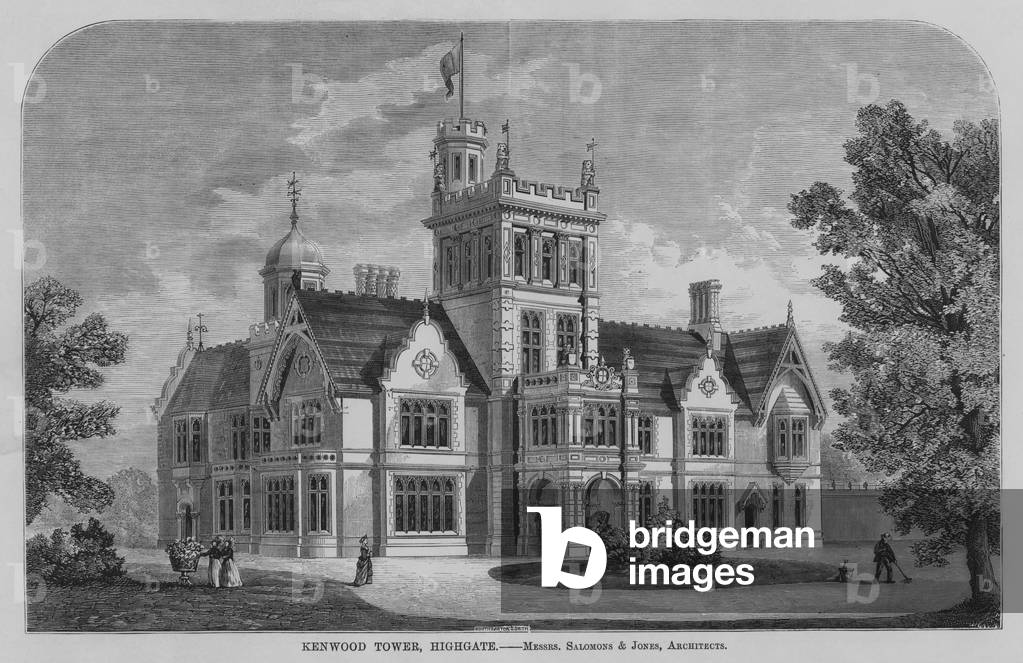 Kenwood Tower, Highgate (incisione)