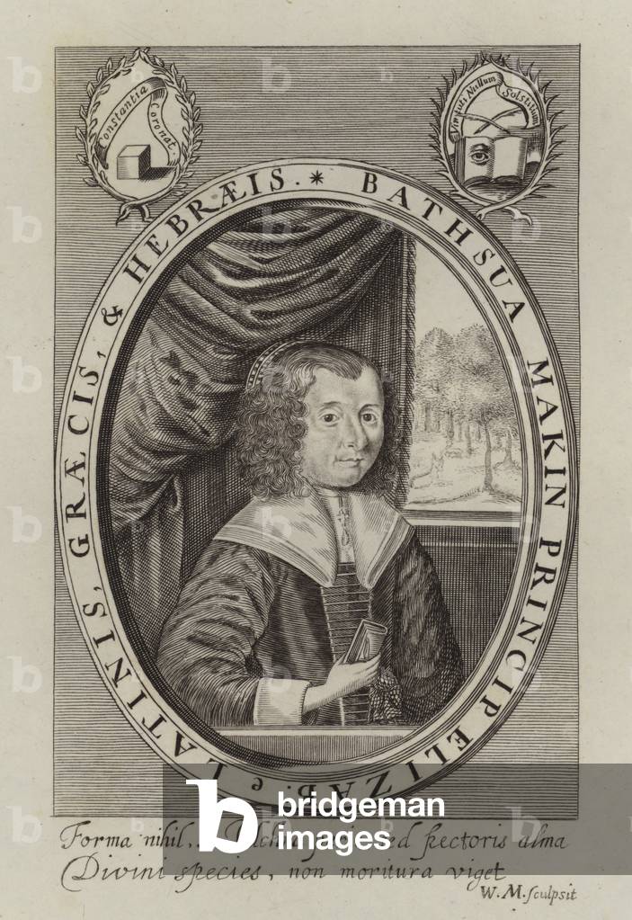 Bathsua Makin, English scholar and teacher (engraving)