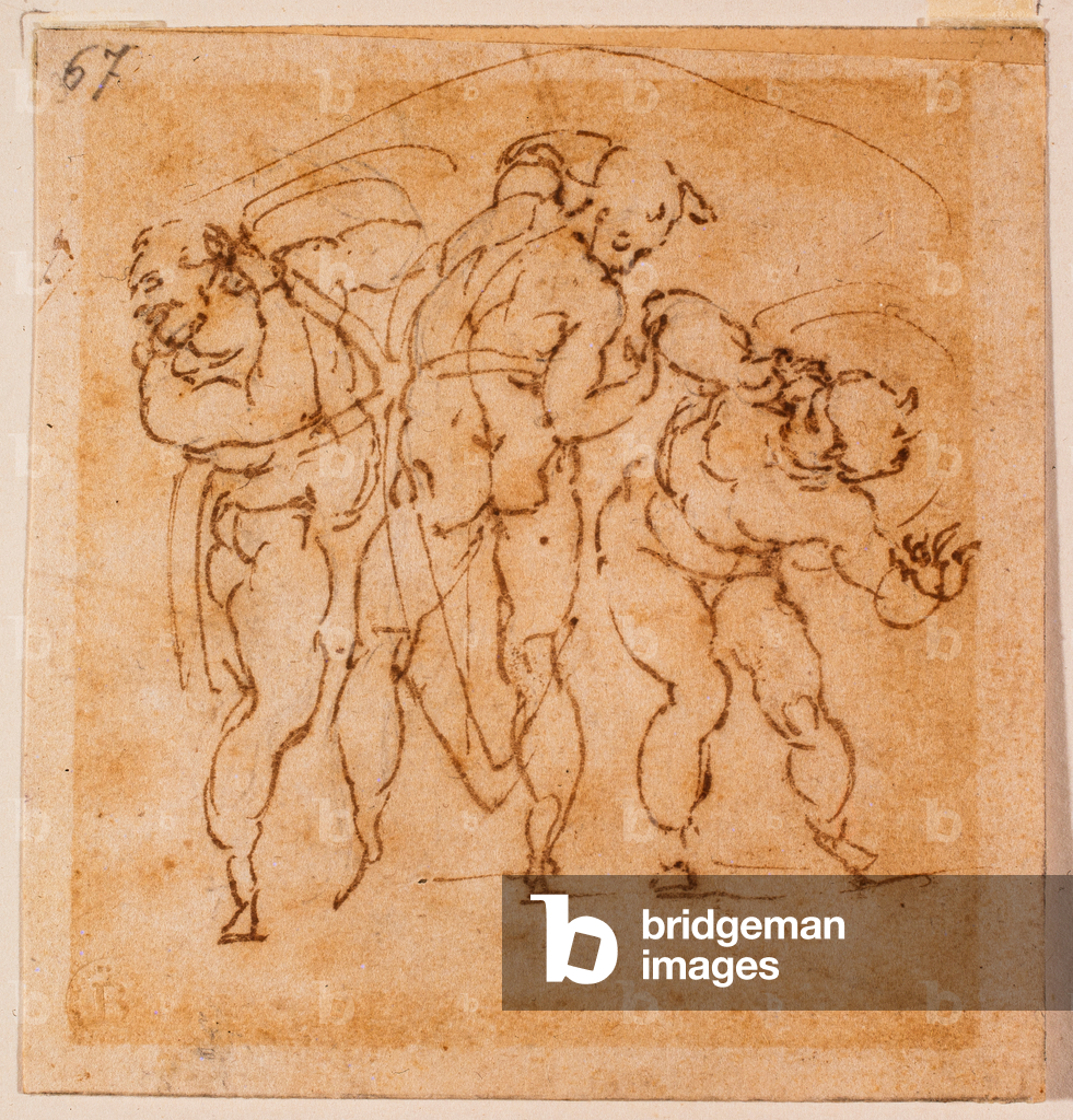 Figurenstudie für eine 'Verklärung', 16. Jahrhundert (Zeichnung)